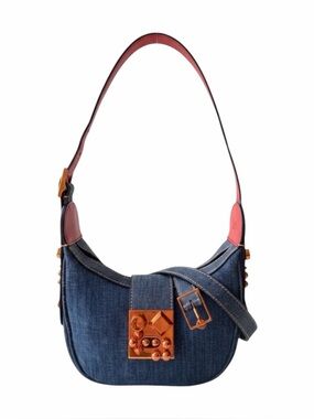 Christian Louboutin Carasky Mini Denim Shoulder / Crossbody Bag